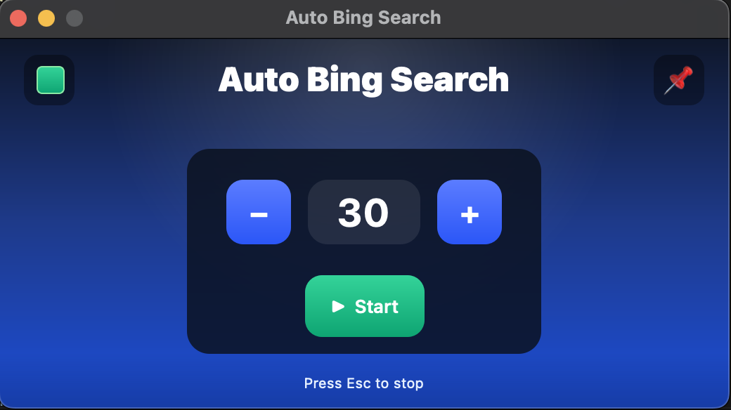 Auto Bing Search app screenshot
